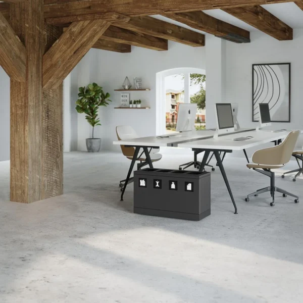 Avfallsbeholder BICA 831 4x10L antrasitt