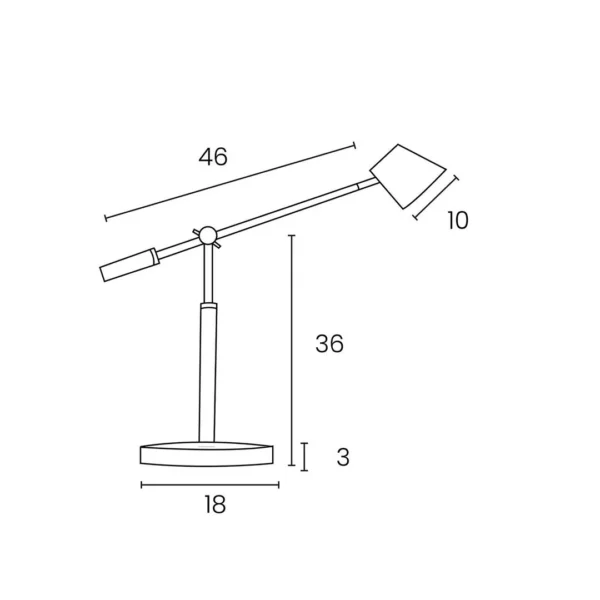 Lampe UNILUX LED Vicky tre/sort