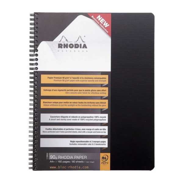 Spiralbok RHODIA Active A4+ PP rutet sor