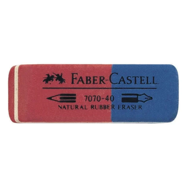 Viskelær FABER CASTELL 7070 rød/blå