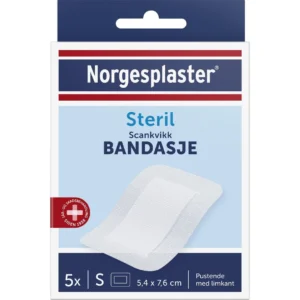 Bandasje Scankvikk 5x7,5cm 5stk hvit