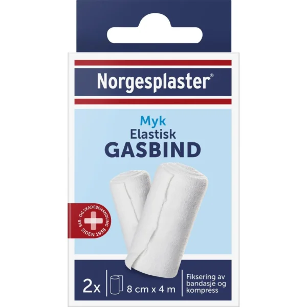 Gasbind NORGESPLASTER Elastisk 8cmx4m(2)