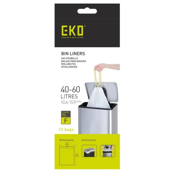 Avfallspose EKO F 65x75 40-60L hvit (12)