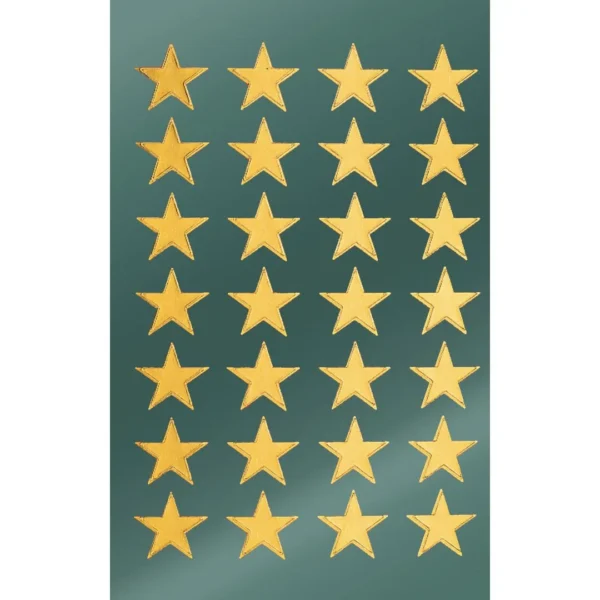 Etikett AVERY dekor gullstjerner (2)