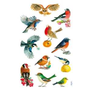 Etikett AVERY dekor sangfugler (3)
