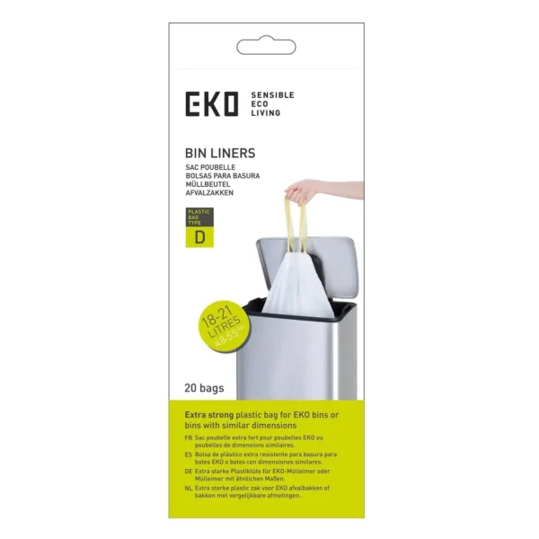 Avfallspose EKO D 55x50 18-21L hvit (20)