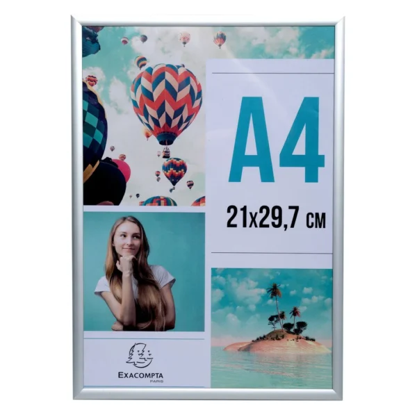 Ramme EXACOMPTA A4 aluminium