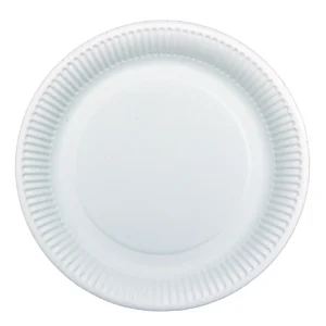 Tallerken papp Ø23cm hvit (50)