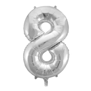 Ballong folie 86cm tall 8 sølv