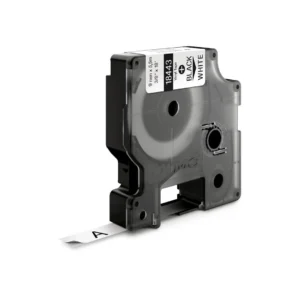 Tape DYMO Rhino vinyl 9mm x5,5m sort/hv.