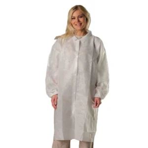 Besøksfrakk GRANBERG non-woven hvit