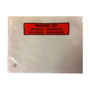 Pakkseddelpose C6 175x132mm trykk (1000)