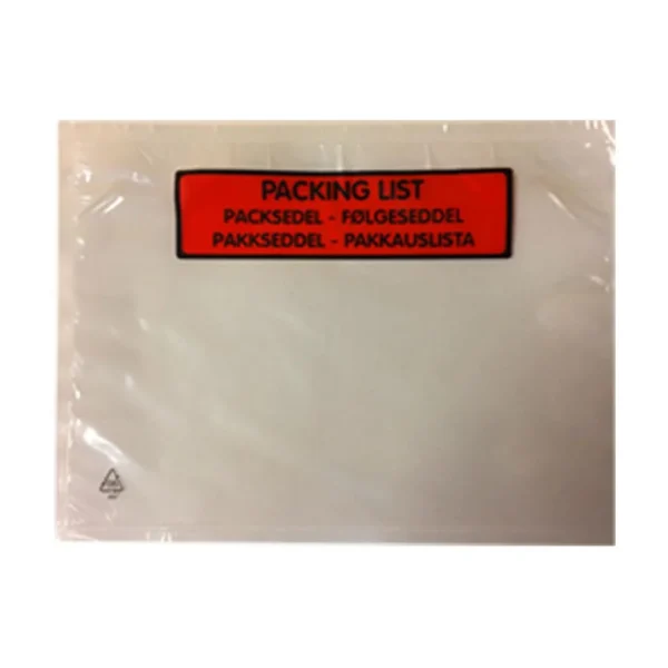 Pakkseddelpose C6 175x132mm trykk (1000)