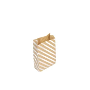 Gavepose CF kraft 11x21cm stripe (50)
