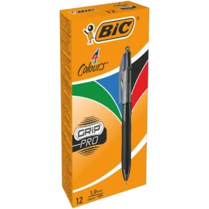 Kulepenn BIC 4 farger M grip pro
