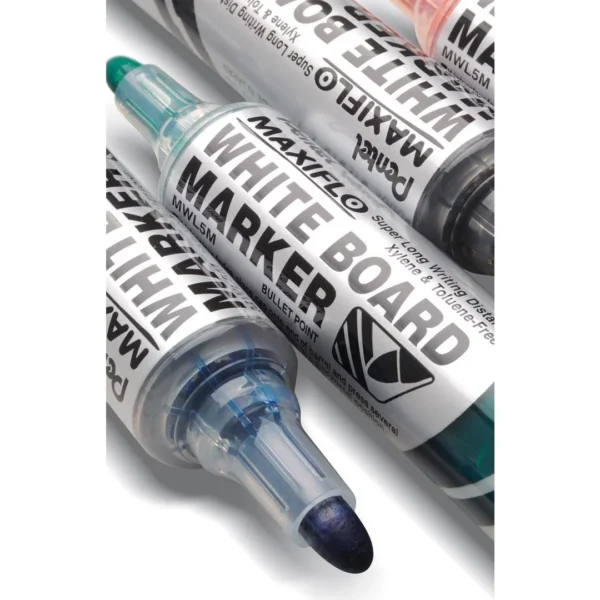 Whiteboardpenn PENTEL Maxiflo M rund blå