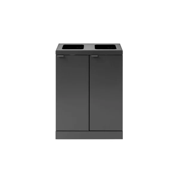 Avfallsbeholder BICA 871 2x45L antrasitt