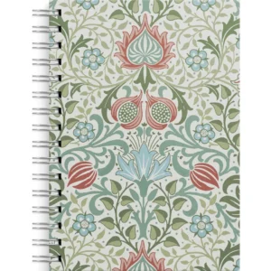 Spiralbok BURDE A5 Flowers blå/grønn