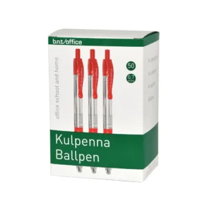 Kulepenn B.N.T 0,7mm rød (50)