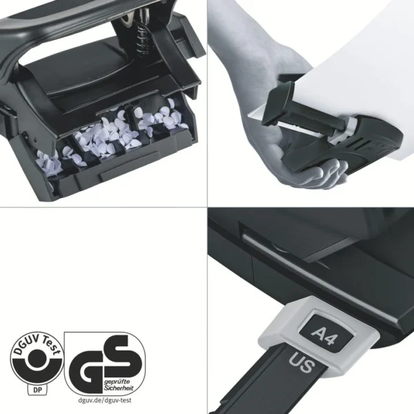 Hullemaskin LEITZ Recycle 2h/10 ark sort