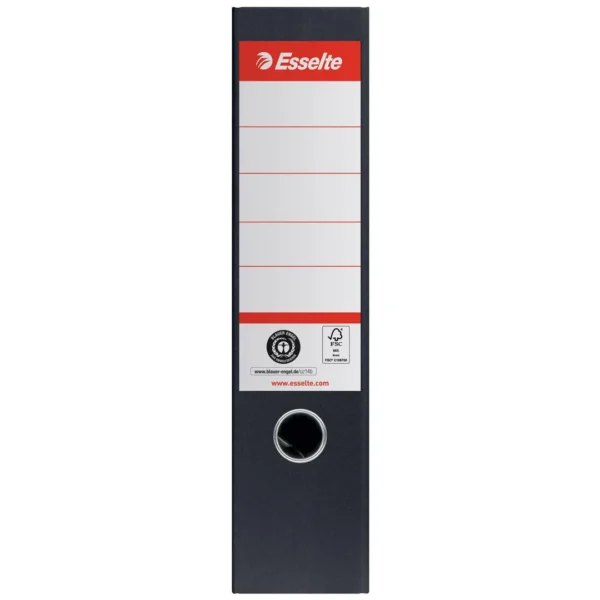 Brevordner ESSELTE A4 75mm kartong sort
