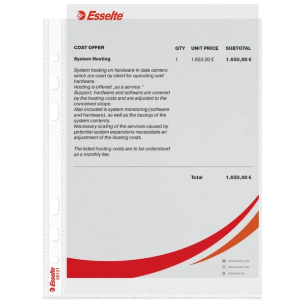 Plastlomme ESSELTE A5 topp prem 75my(10)