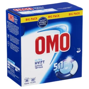 Tøyvask OMO Ultra Hvitt 5i1 tabl. (36)