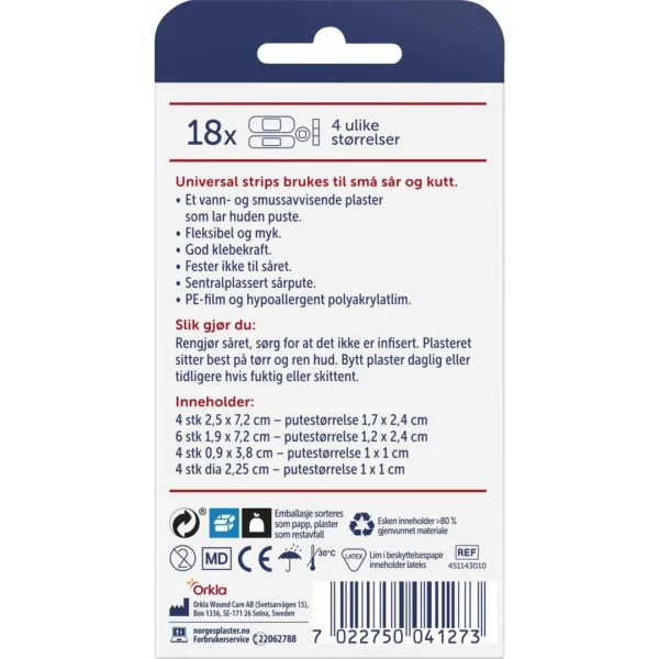 Plaster NORGESPLASTER Universal 18stk