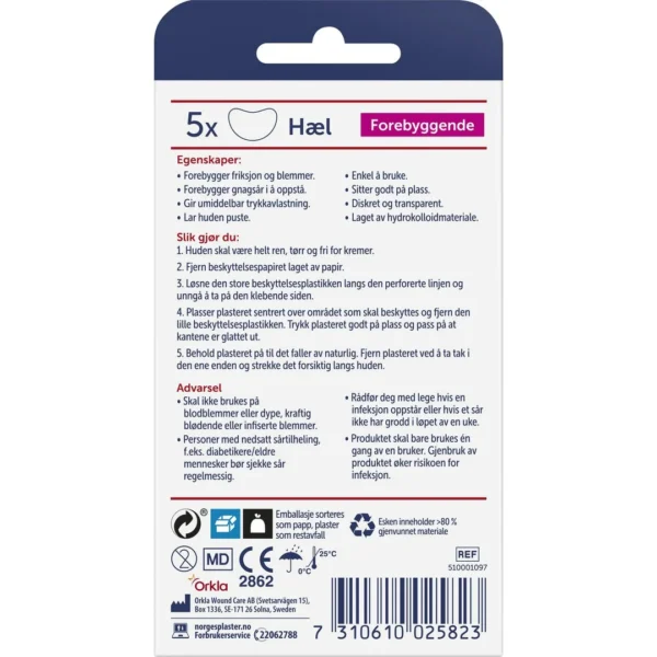 Plaster NORGESPLASTER gnagsår hæl (5)