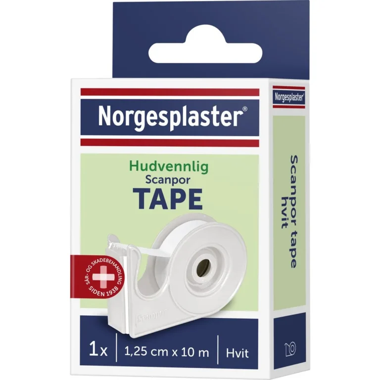 Tape Scanpor 1,25cmx10m hvit - Bilde 2