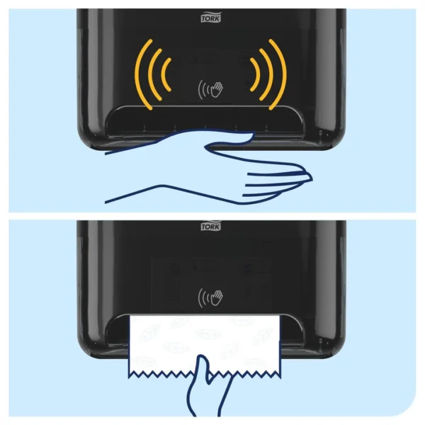 Dispenser TORK sensor håndtørk H1 sort