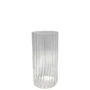 Vase RILLE glass Diam:12cm H:25cm