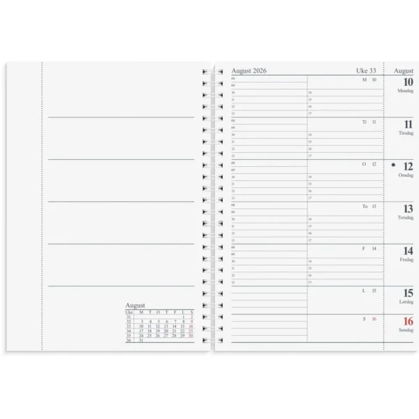 Ukekalender GRIEG Scorpio A5 2026 refill