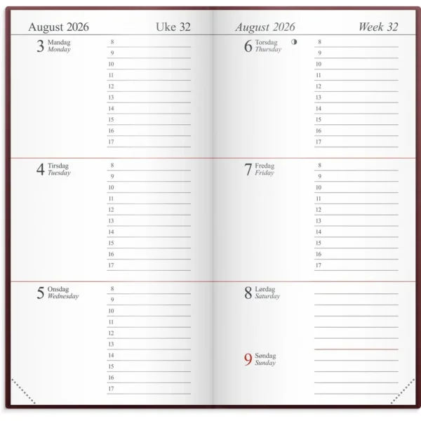 Lommekalender GRIEG Memo 2026 plast burg