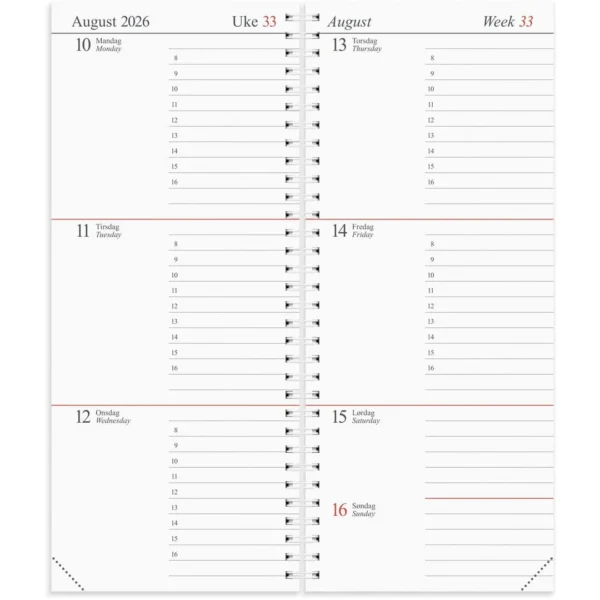 Journalkalender GRIEG 2026 spiral refill
