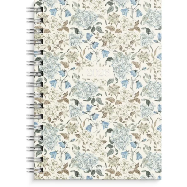 Dagbok GRIEG Time A5 spiral 2026 blomst