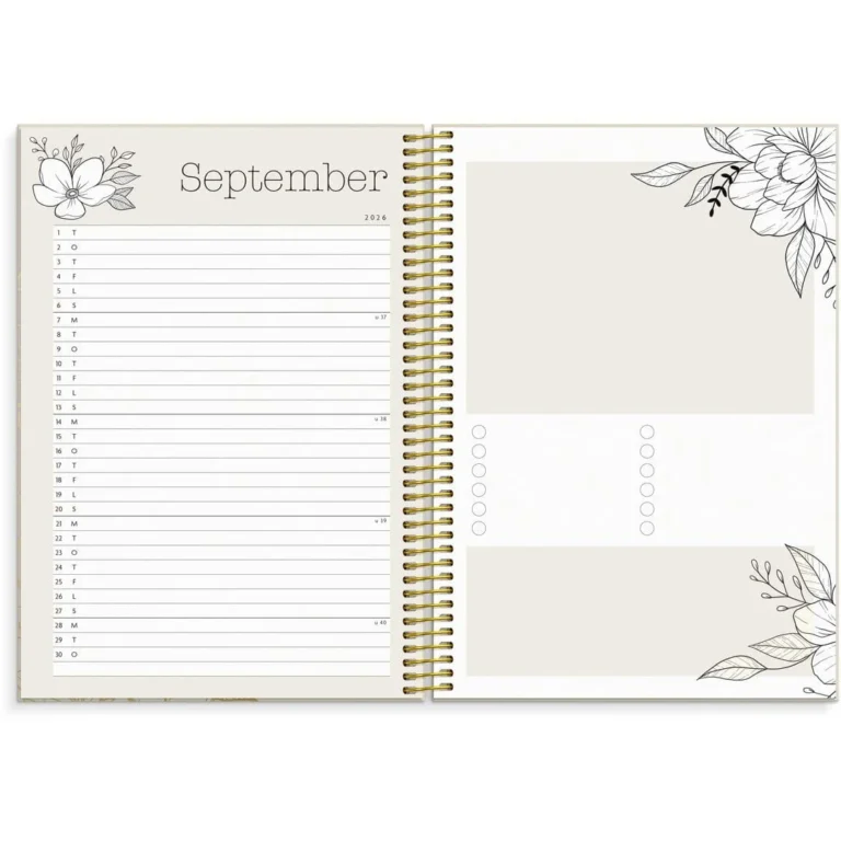Kalender Life Planner 2026 Bloom A5 - Bilde 3
