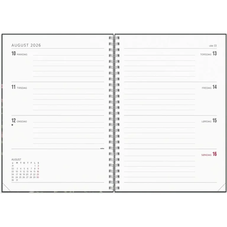 Ukekalender GRIEG Multi A5 2026 blomster - Bilde 2