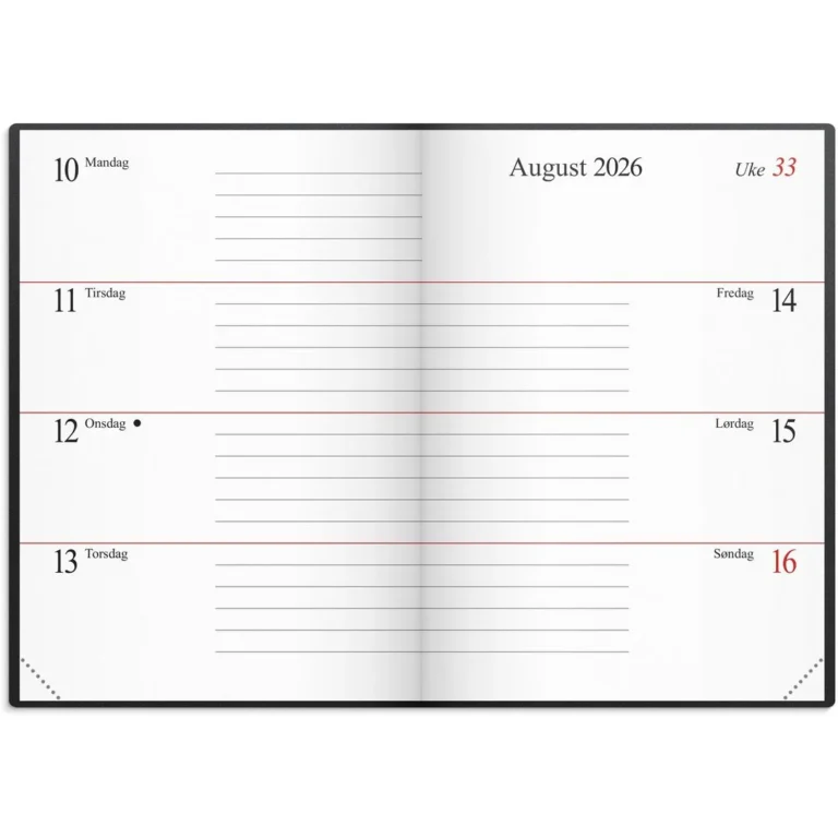 Lommekalender GRIEG Mini 2026 plast sort - Bilde 2