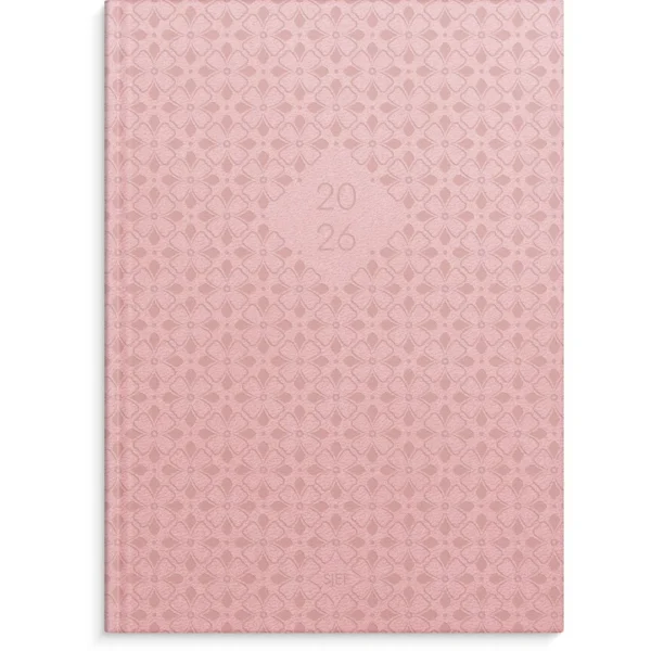 Sjefskalender GRIEG A5 imit. 2026 rosa