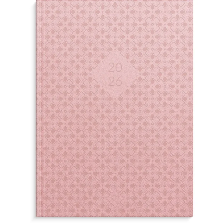 Sjefskalender GRIEG A5 imit. 2026 rosa
