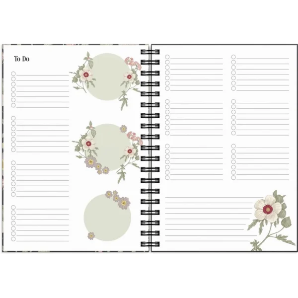 Ukekalender Life Planner 2026 Floral A6
