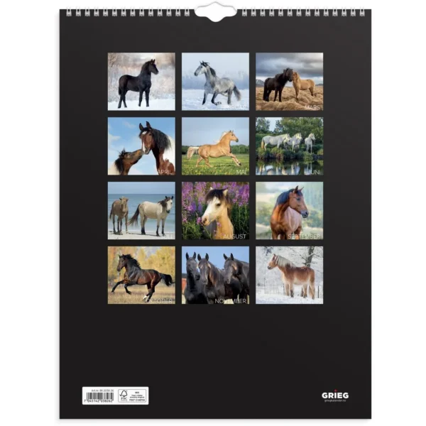 Veggkalender GRIEG 2026 Hester