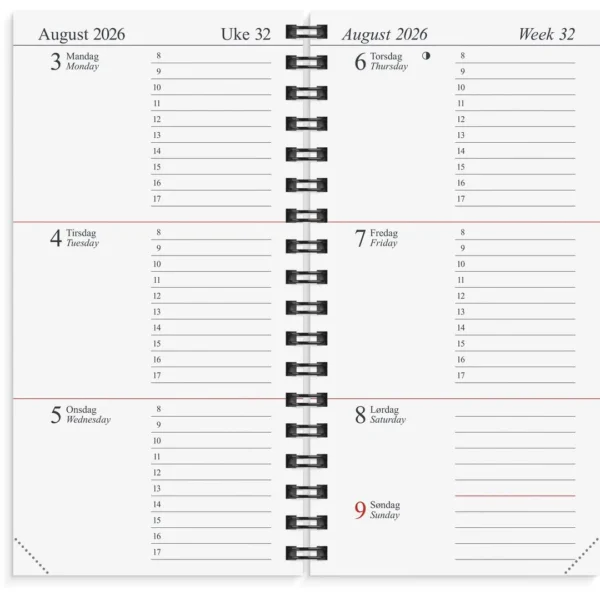 Lommekalender GRIEG Memo 2026 refill