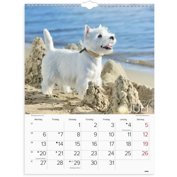 Veggkalender GRIEG 2026 Hunder