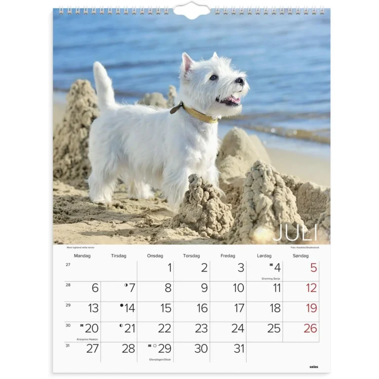 Veggkalender GRIEG 2026 Hunder - Bilde 4