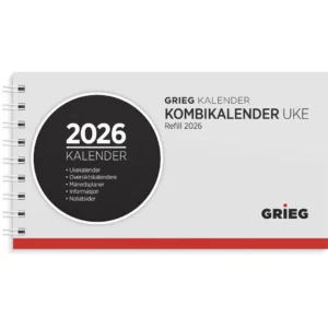 Kombikalender GRIEG 2026 spiral