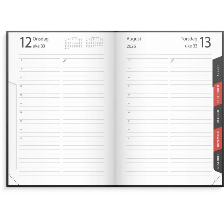 Dagbok GRIEG Libra innbundet 2026 sort - Bilde 2
