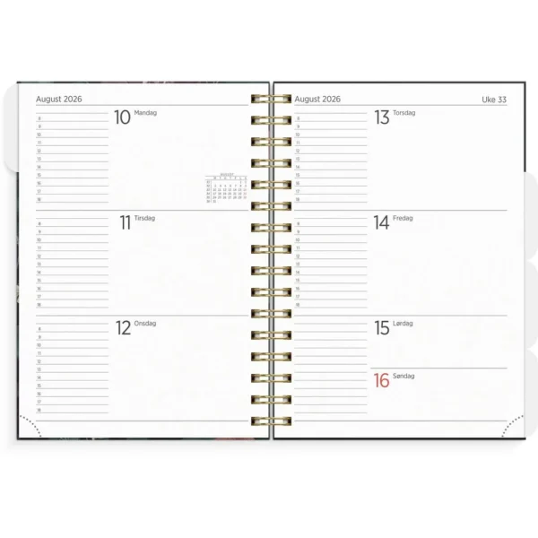Organizer og Notes GRIEG A5 2026 Floral