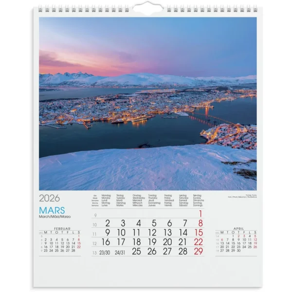 Billedkalender GRIEG 2026 Norge